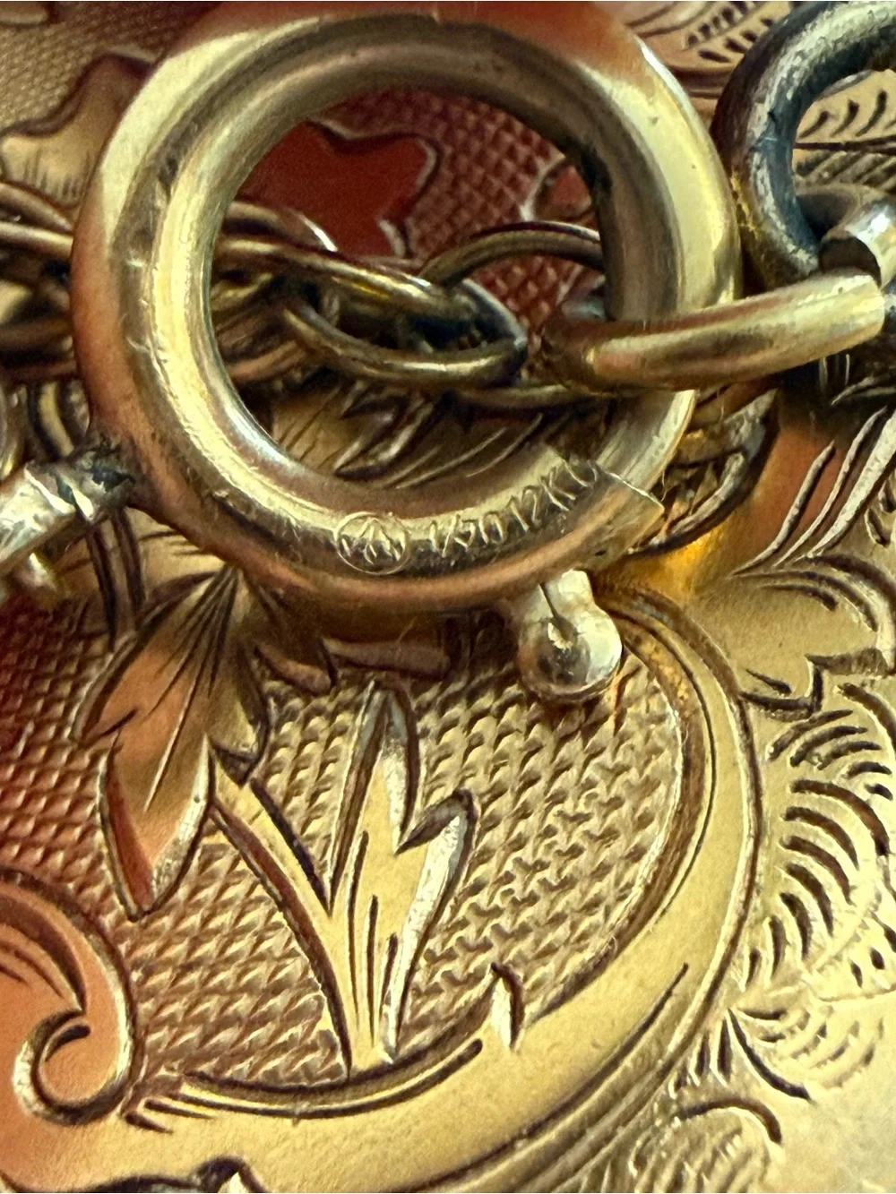 Vintage ARNEX 17 Jewel Incabloc Swiss Fisherman Gold Plated Chain Pocket Watch